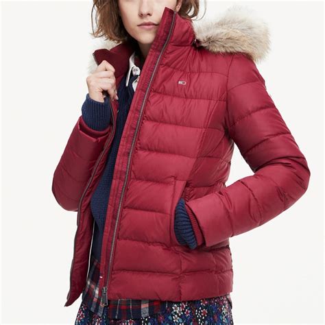 doudoune rouge tommy hilfiger femme